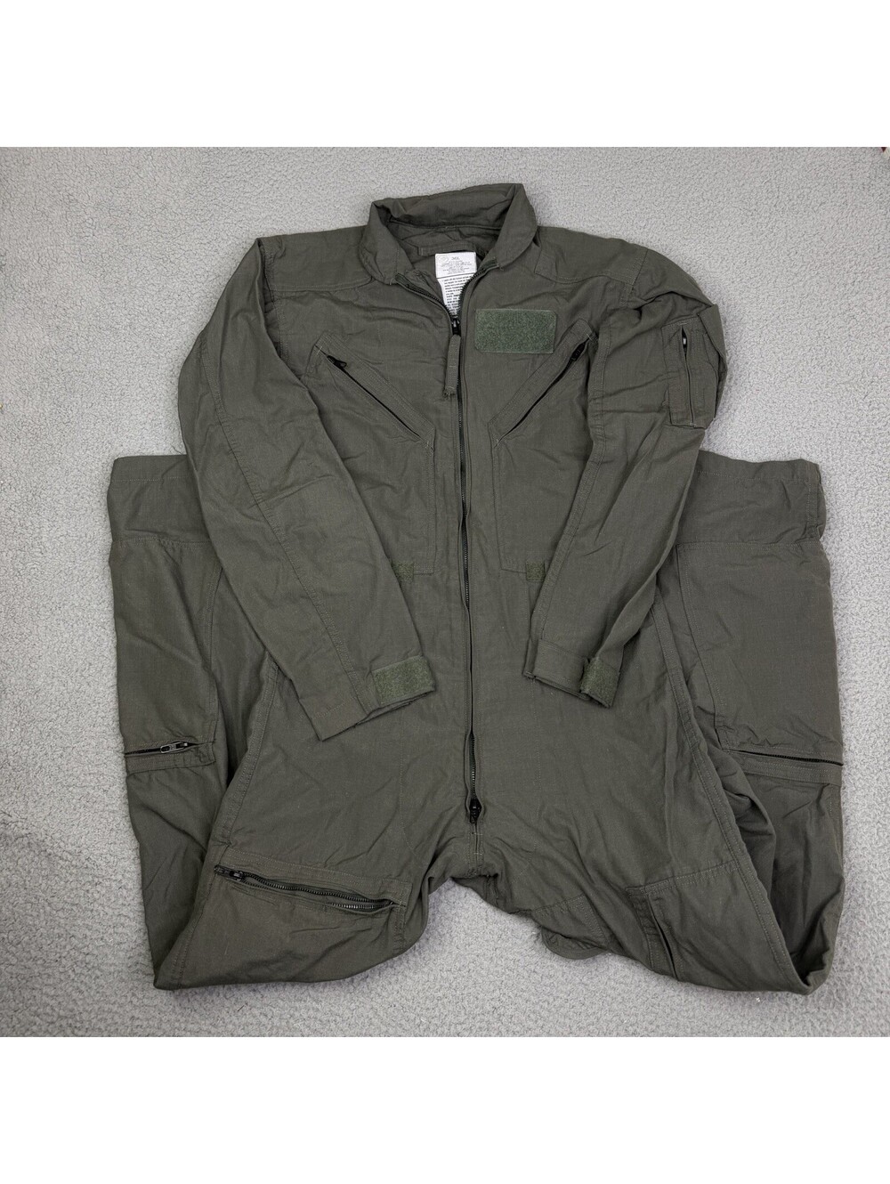 US Military Flyers Coveralls Mens 36L Olive Green FR CWU-27P Flight Suit